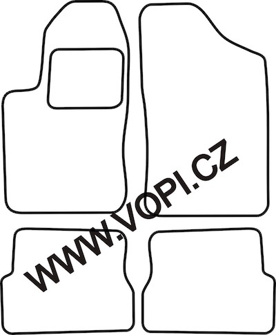 Autokoberce Fiat Seicento 03/1998 - 2009 Colorfit (1319)